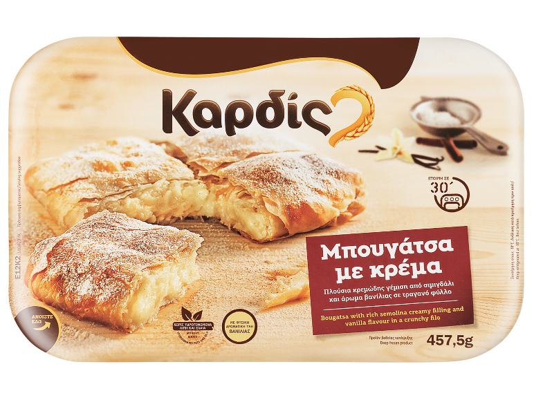 Κρεμώδης μπουγάτσα με σιμιγδάλι και βανίλια, έτοιμη σε 30 λεπτά, 457,5γρ.