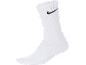 Λευκή αθλητική κάλτσα με μαύρο λογότυπο swoosh στον αστράγαλο