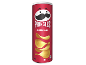 Τσιπς Pringles Original σε κόκκινο σωλήνα με λογότυπο Pringles και τσιπς.