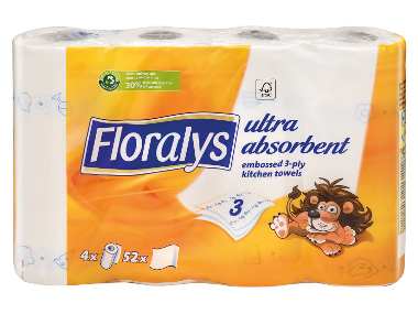 FLORALYS Χαρτί κουζίνας 3πλα φύλλα