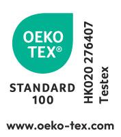 Ετικέτα STANDARD 100 by OEKO-TEX, HK020 276407 Testex, www.oeko-tex.com