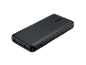 Μαύρο power bank με θύρες USB και ενδείξεις LED.