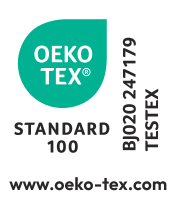 Ετικέτα STANDARD 100 by OEKO-TEX, BJ020 247179 TESTEX, www.oeko-tex.com