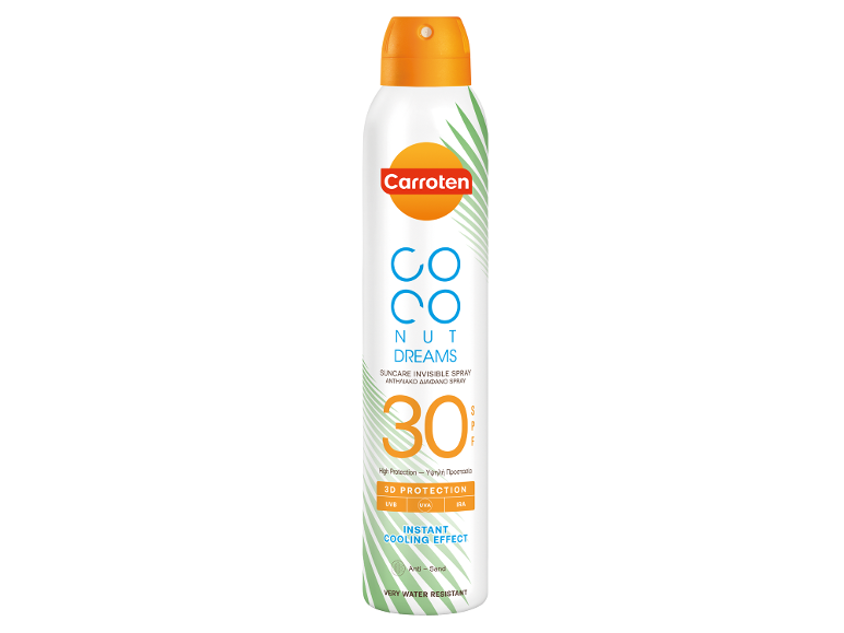 Αόρατο αντηλιακό σπρέι SPF 30 με 3D προστασία και δροσιστικό αποτέλεσμα.