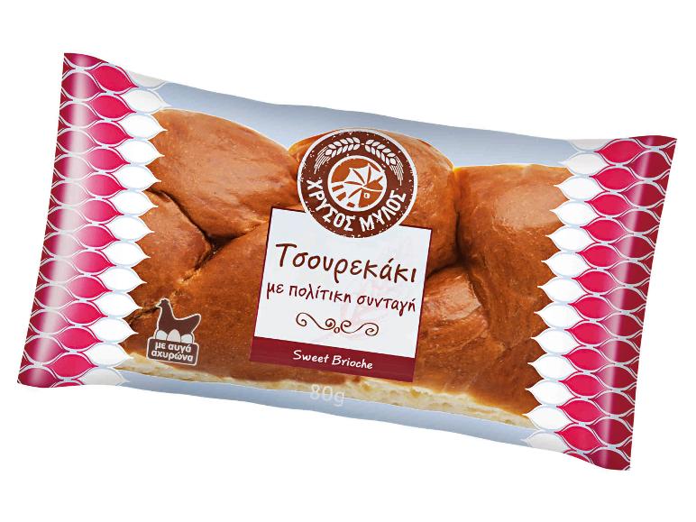 Τσουρεκάκι Χρυσός Μύλος με πολίτικη συνταγή, 80g