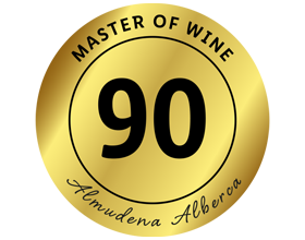 Χρυσή σφραγίδα με τον αριθμό 90, Master of Wine, Almudena Alberca
