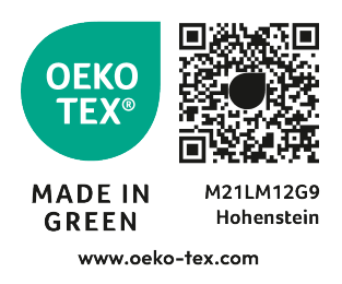 Ετικέτα MADE IN GREEN by OEKO-TEX®, M21LM12G9 Hohenstein, www.oeko-tex.com