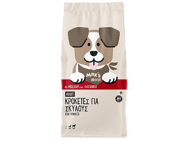 MAX'S WORLD Ξηρή τροφή για σκύλους κροκέτες ποικιλία (Βοδινό με λαχανικά)