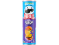 Pringles Limited Edition Team Cheese Burger γεύση, με εικόνα πατατών και μπέργκερ.