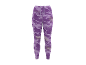 Γυναικείο αθλητικό κολάν με μοτίβο μωβ σύννεφων και διαγώνιες ρίγες.