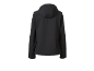 Γυναικείο μαύρο softshell μπουφάν με κουκούλα, πίσω όψη