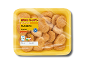 Παναρισμένα nuggets κοτόπουλο με cheddar σε κίτρινη συσκευασία