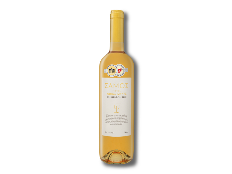 Γλυκό λευκό κρασί, 15% αλκοόλ, 750ml, βραβευμένο στο Berliner Wein Trophy 2025.
