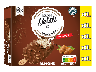 Bon Gelati Παγωτό ξυλάκι με αμύγδαλο XXL
