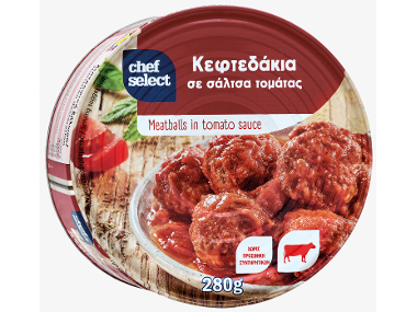 chef select Κεφτεδάκια με σάλτσα τομάτας