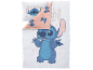 Σετ παπλωματοθήκης και μαξιλαροθήκης Stitch, με αναστρέψιμο σχέδιο και κείμενο.