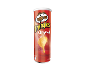 Συσκευασία πατατάκια Pringles Original με λογότυπο και πατατάκι.