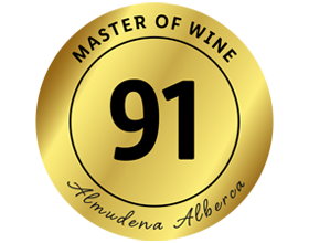 Χρυσή σφραγίδα Master of Wine 91, Almudena Alberca.