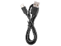 Μαύρο καλώδιο φόρτισης USB-A σε USB-C, δεμένο.