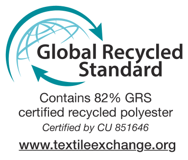 Σφραγίδα Global Recycled Standard: Περιέχει 82% GRS πιστοποιημένο ανακυκλωμένο πολυεστέρα. Πιστοποιημένο από CU 851646.
